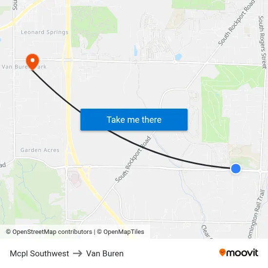 Mcpl Southwest to Van Buren map