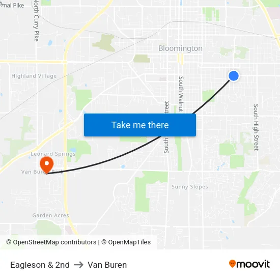 Eagleson & 2nd to Van Buren map