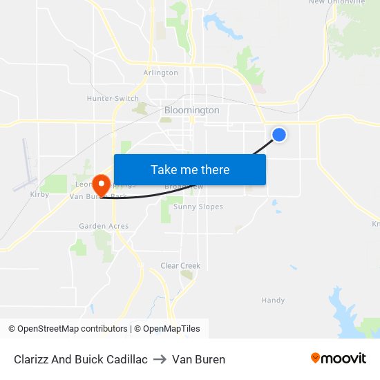 Clarizz And Buick Cadillac to Van Buren map