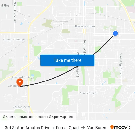 3rd St And Arbutus Drive at Forest Quad to Van Buren map