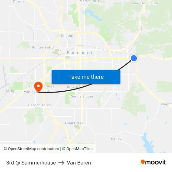 3rd @ Summerhouse to Van Buren map