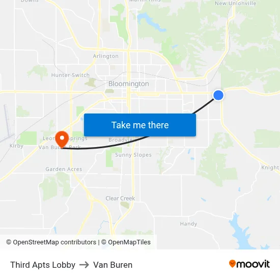 Third Apts Lobby to Van Buren map