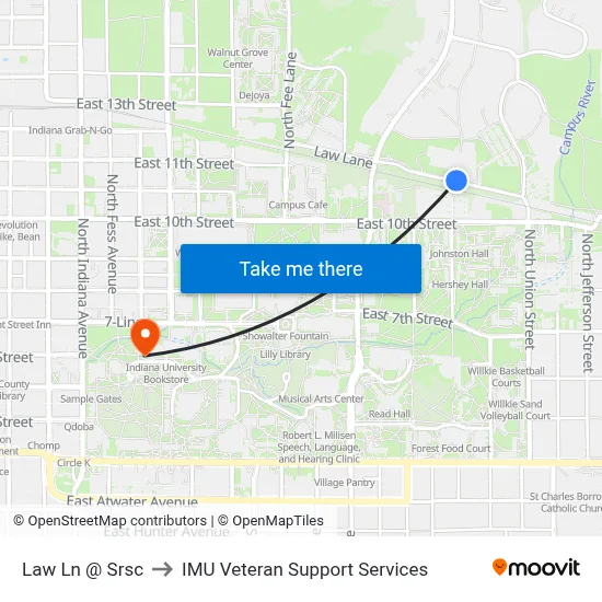 Law Ln @ Srsc to IMU Veteran Support Services map