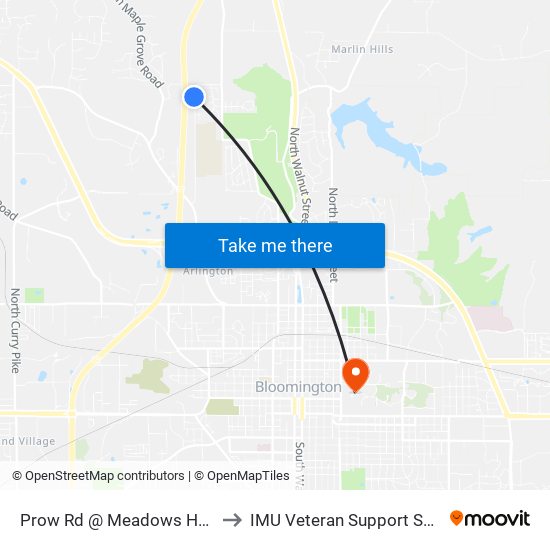 Prow Rd @ Meadows Hospital to IMU Veteran Support Services map