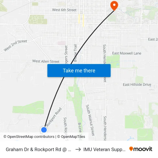 Graham Dr & Rockport Rd @ Countryview Apts to IMU Veteran Support Services map