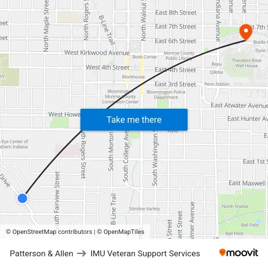 Patterson & Allen to IMU Veteran Support Services map