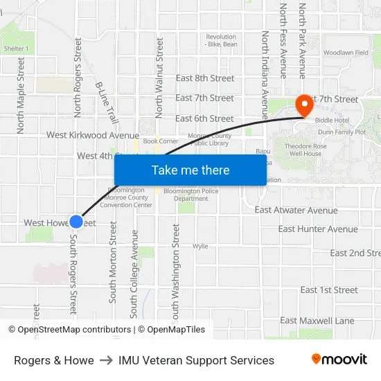 Rogers & Howe to IMU Veteran Support Services map