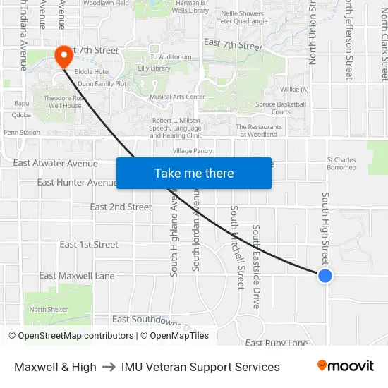 Maxwell & High to IMU Veteran Support Services map