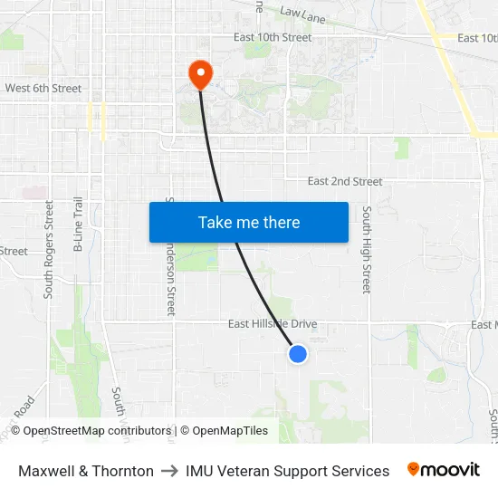 Maxwell & Thornton to IMU Veteran Support Services map