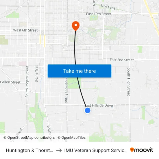 Huntington & Thornton to IMU Veteran Support Services map