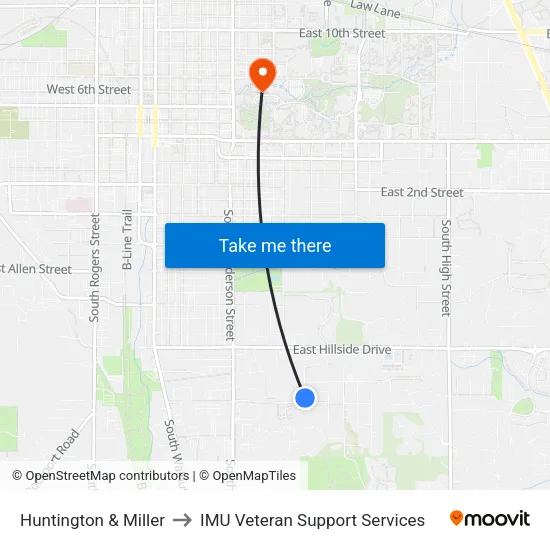 Huntington & Miller to IMU Veteran Support Services map