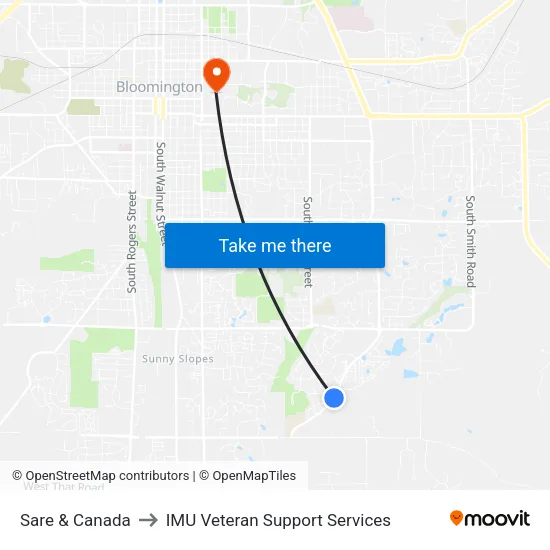 Sare & Canada to IMU Veteran Support Services map