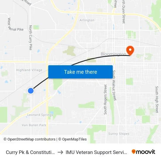 Curry Pk & Constitution to IMU Veteran Support Services map
