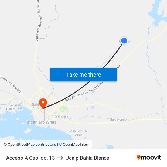 Acceso A Cabildo, 13 to Ucalp Bahía Blanca map