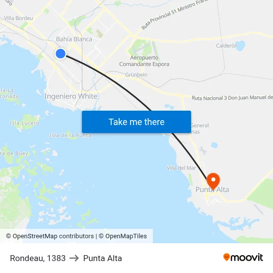 Rondeau, 1383 to Punta Alta map