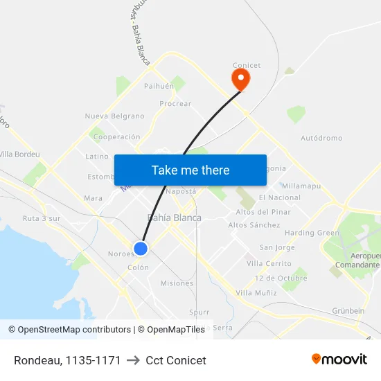 Rondeau, 1135-1171 to Cct Conicet map