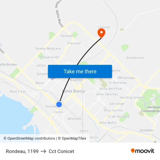 Rondeau, 1199 to Cct Conicet map