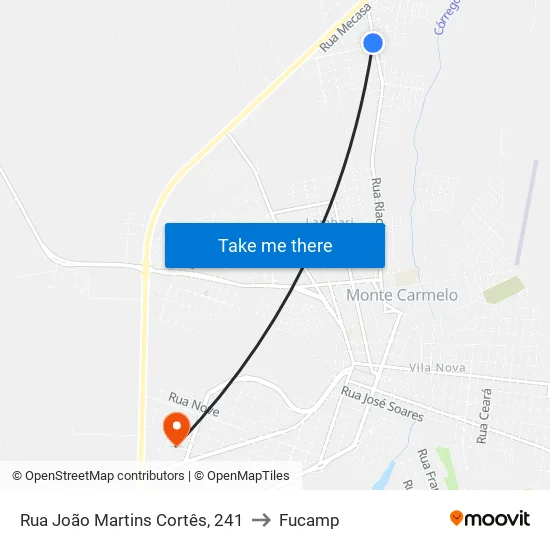 Rua João Martins Cortês, 241 to Fucamp map