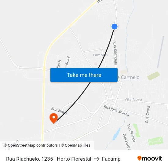 Rua Riachuelo, 1235 | Horto Florestal to Fucamp map