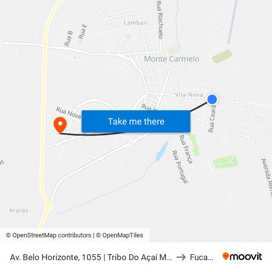 Av. Belo Horizonte, 1055 | Tribo Do Açaí Mania to Fucamp map