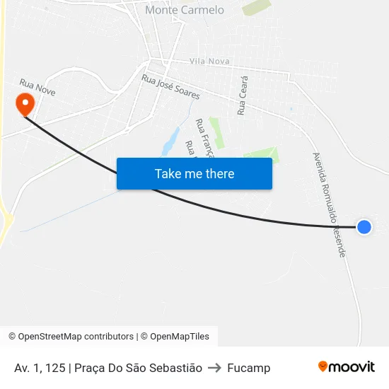 Av. 1, 125 | Praça Do São Sebastião to Fucamp map