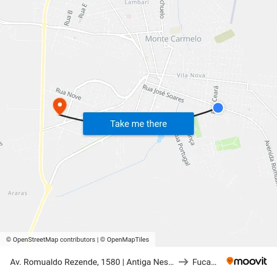 Av. Romualdo Rezende, 1580 | Antiga Nestlé to Fucamp map