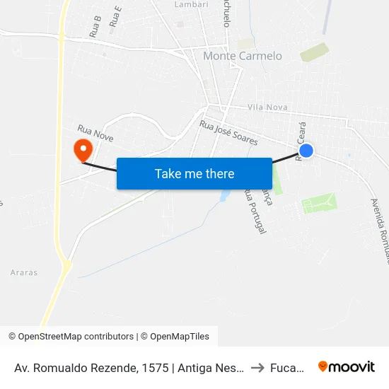 Av. Romualdo Rezende, 1575 | Antiga Nestlé to Fucamp map