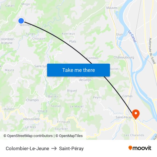 Colombier-Le-Jeune to Saint-Péray map