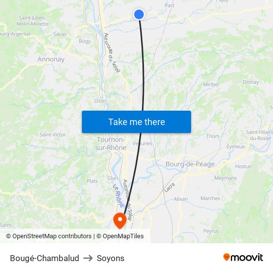 Bougé-Chambalud to Soyons map