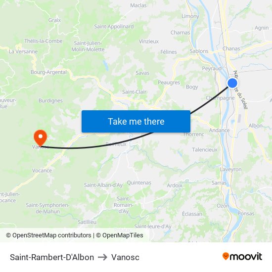 Saint-Rambert-D'Albon to Vanosc map