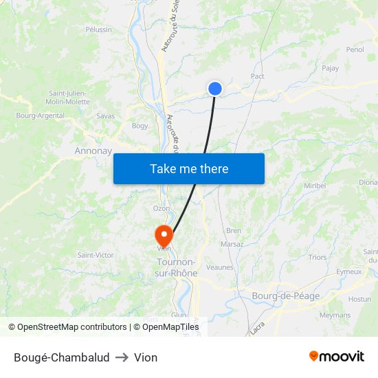 Bougé-Chambalud to Vion map