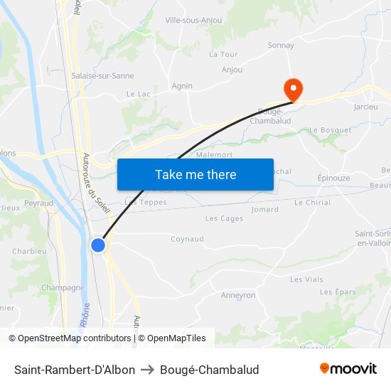 Saint-Rambert-D'Albon to Bougé-Chambalud map