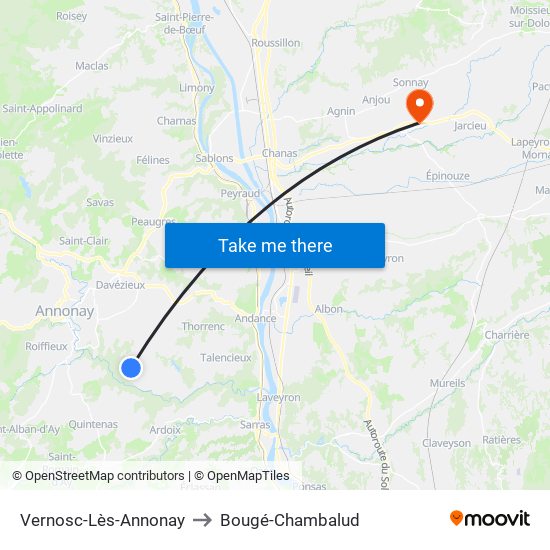 Vernosc-Lès-Annonay to Bougé-Chambalud map