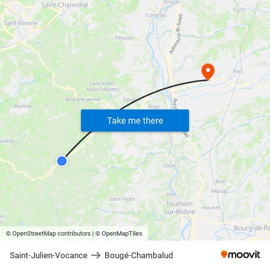 Saint-Julien-Vocance to Bougé-Chambalud map