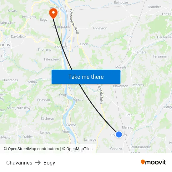 Chavannes to Bogy map