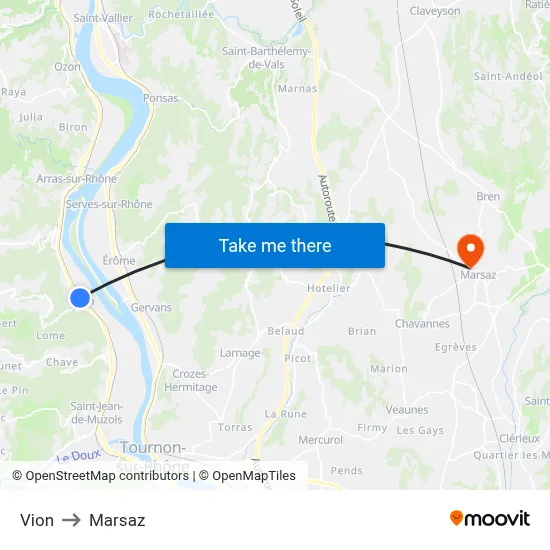 Vion to Marsaz map