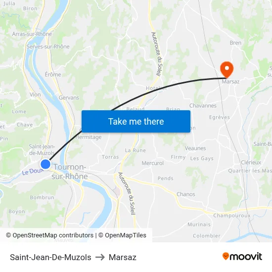Saint-Jean-De-Muzols to Marsaz map