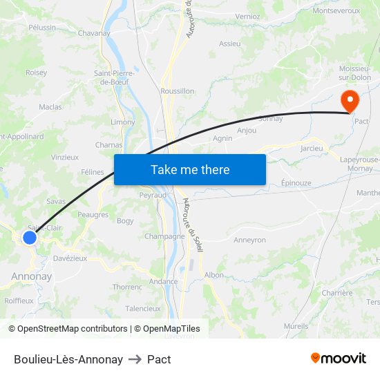 Boulieu-Lès-Annonay to Pact map