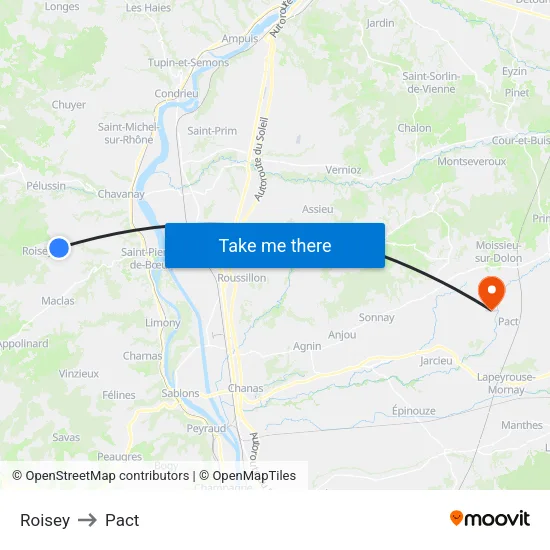 Roisey to Pact map