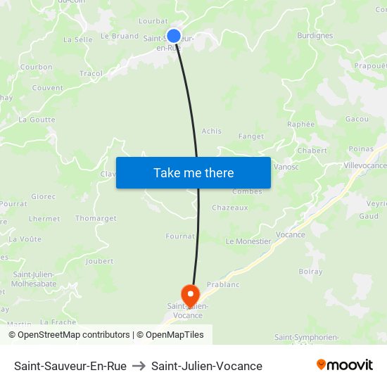 Saint-Sauveur-En-Rue to Saint-Julien-Vocance map
