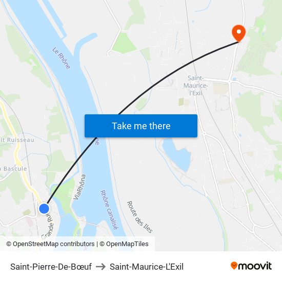 Saint-Pierre-De-Bœuf to Saint-Maurice-L'Exil map