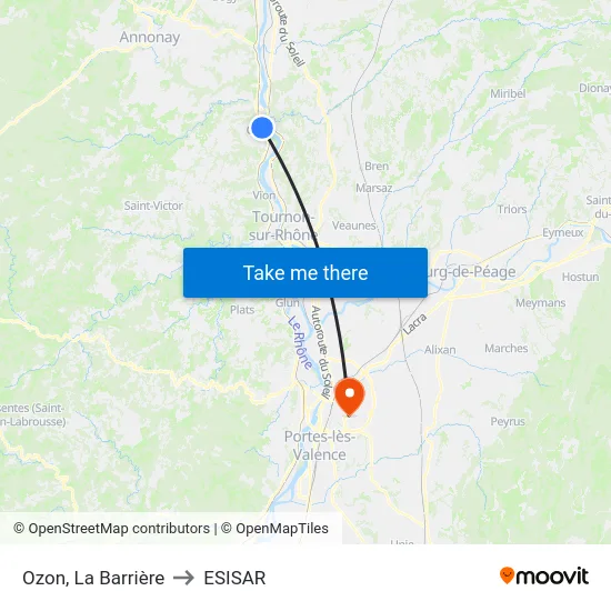 Ozon, La Barrière to ESISAR map