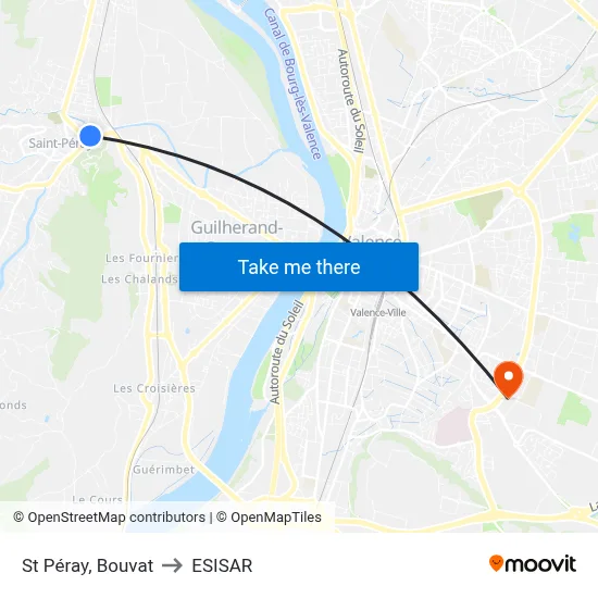 St Péray, Bouvat to ESISAR map