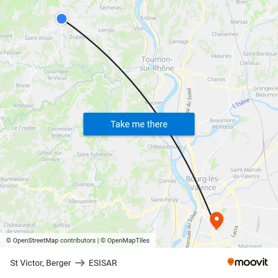 St Victor, Berger to ESISAR map