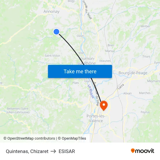 Quintenas, Chizaret to ESISAR map