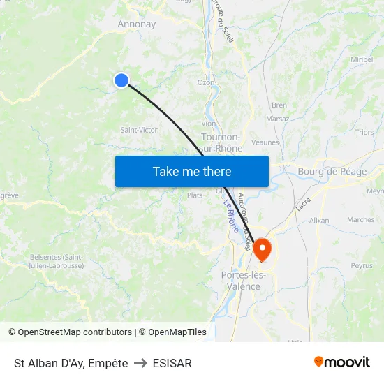 St Alban D'Ay, Empête to ESISAR map
