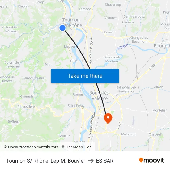 Tournon S/ Rhône, Lep M. Bouvier to ESISAR map