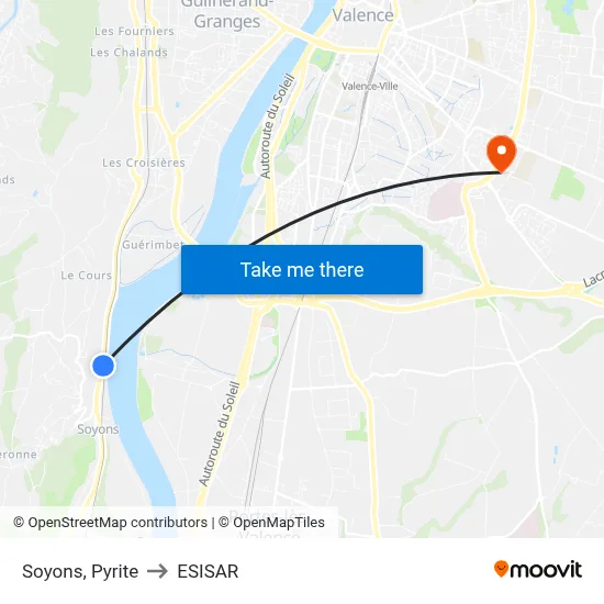 Soyons, Pyrite to ESISAR map