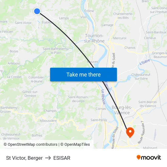 St Victor, Berger to ESISAR map