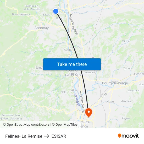 Felines- La Remise to ESISAR map